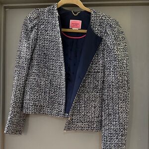 Kate Spade Women's Black and White Tweed Blazer